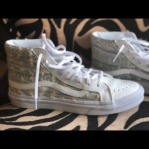 Leather & Denim “Aztec” print Vans-Sz 8